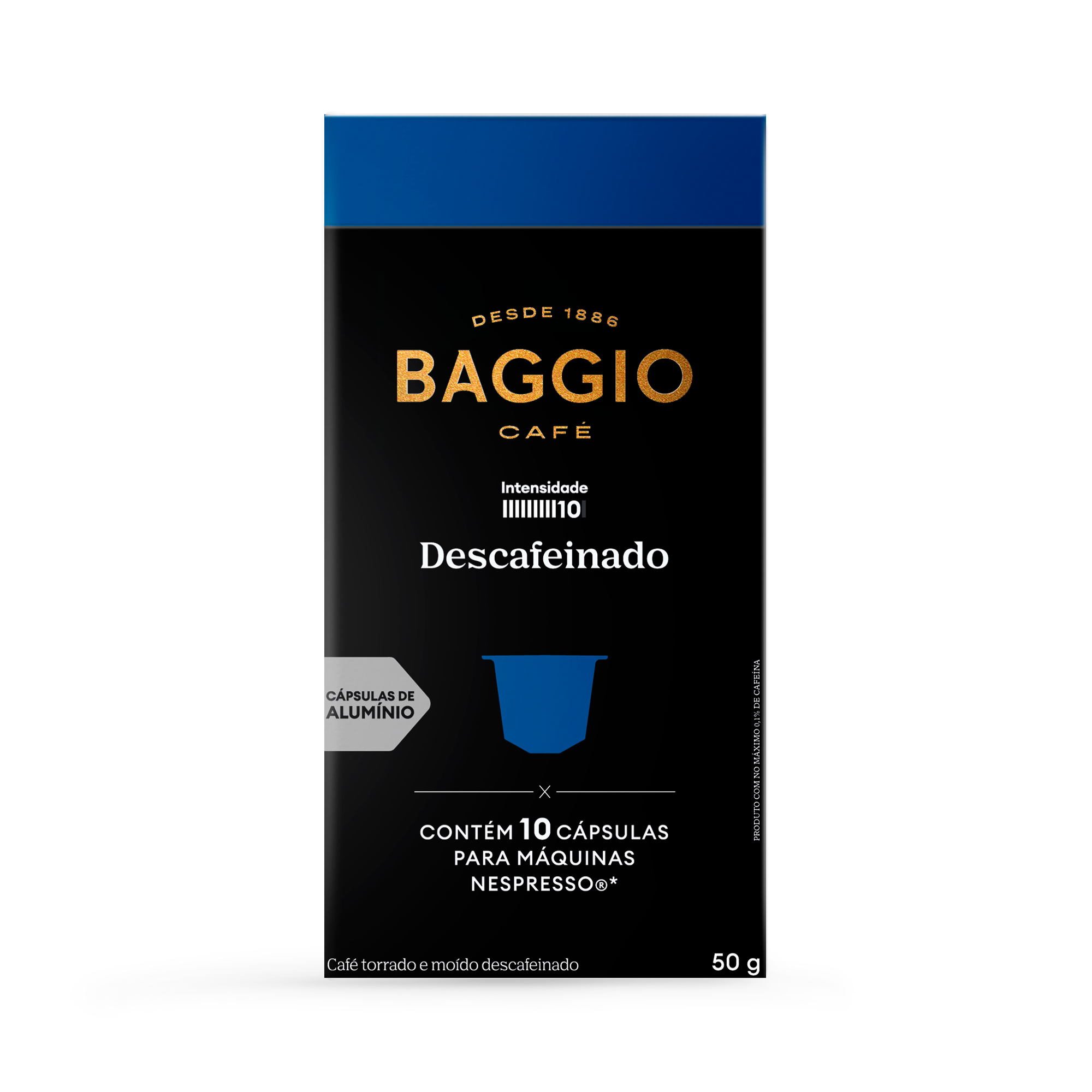 Baggio Descafeinado - 10 Cápsulas p/ Nespresso*