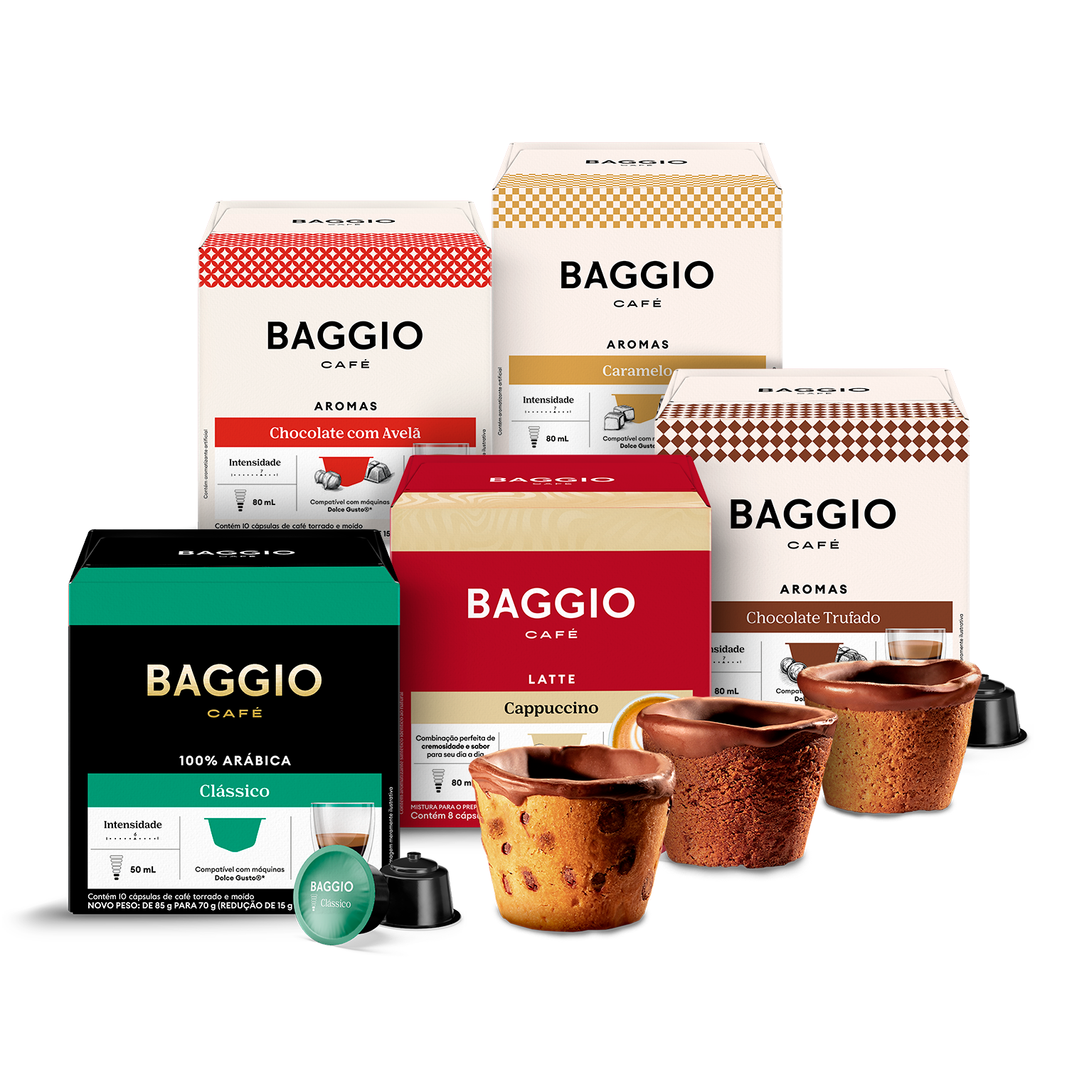 Kit Baggio Café Cápsulas Dolce Gusto + Cookie Cups